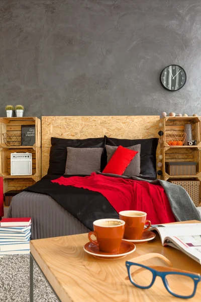 Nieuwe stijl slaapkamer idee — Stockfoto