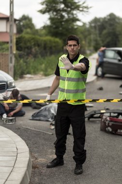 Fazla yaklaşma, kaza mahalli burası!