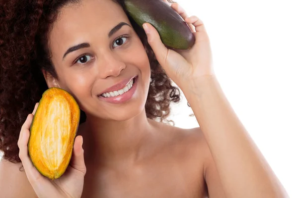 Segredo de beleza está escondido dentro de frutas — Fotografia de Stock