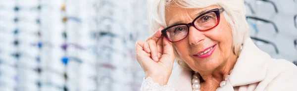 Senior lady in glasses