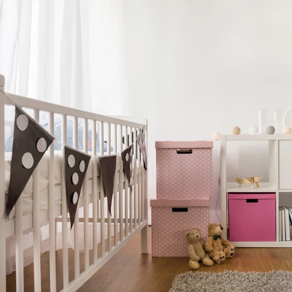 Cozy nursery for little girl — Stock Photo, Image