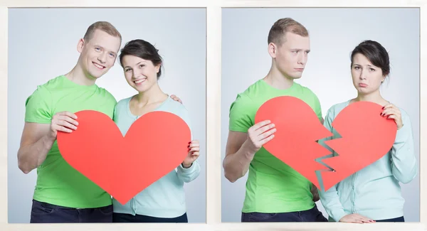 Su e giù al rapporto della giovane coppia — Foto Stock