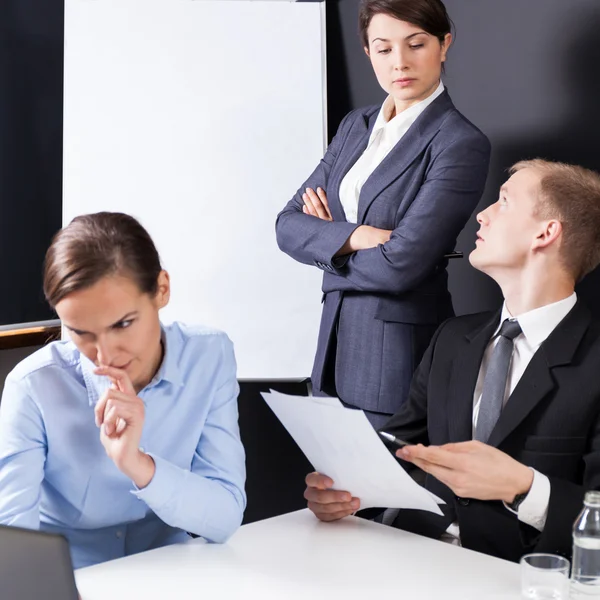 Businesspeople during business meeting — Stock Photo, Image