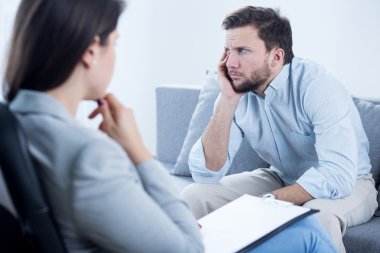 Depresyon ile sıkılmış adam