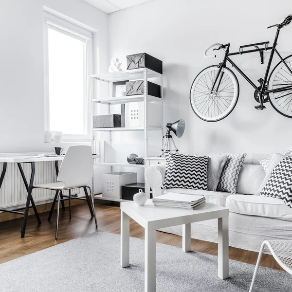 Zwart-wit interieur design — Stockfoto