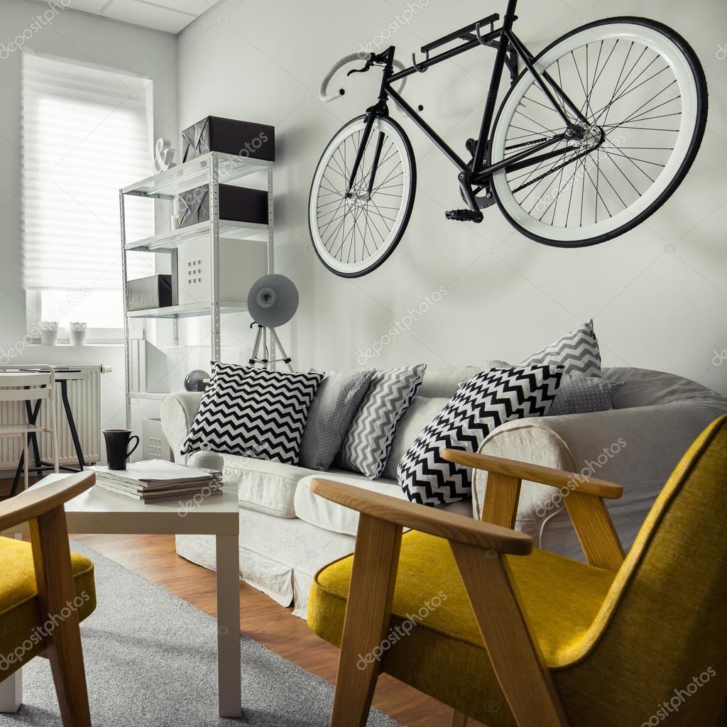 Bicycle hanging on the wall — Stock Photo © photographee.eu 109160730