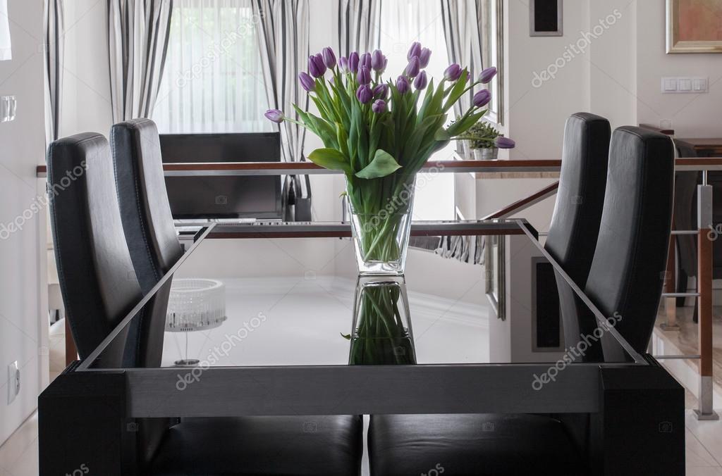 Fekete étkezÅ asztal és szék — stock fotó © photographee.eu #109899146
