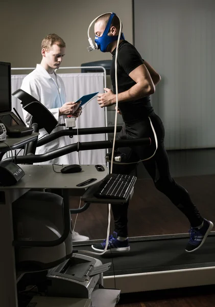 Victory starts at treadmill — Stock Photo, Image