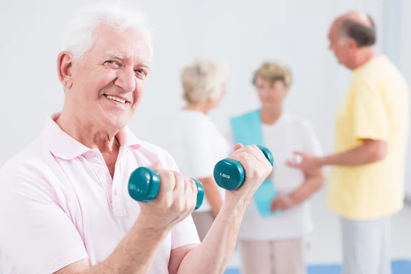 Physical effort helping him stay active for long — Stock Photo, Image