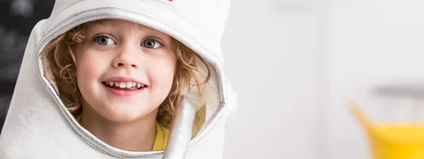 Boy in astronaut costume — Stock Photo, Image