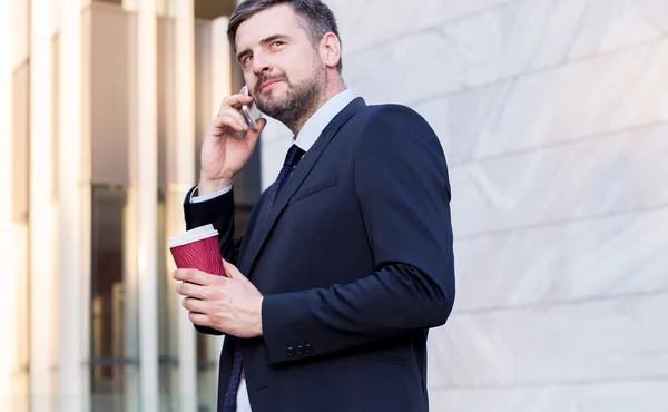 Uomo d'affari e pausa caffè — Foto Stock