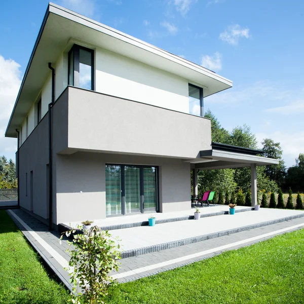 A modern house megtekintése — Stock Fotó