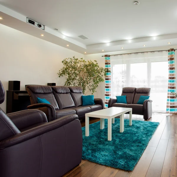 Contemporary lounge with luxury seats Stock Photo