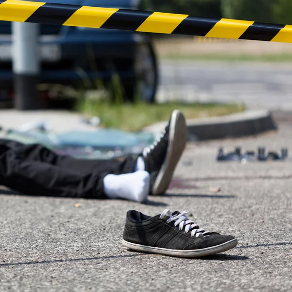 Male victim of car accident — Stock Photo, Image