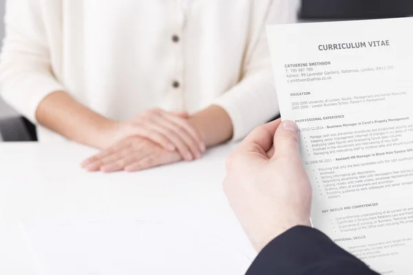 Good cv is a chance for good work — Stock Photo, Image