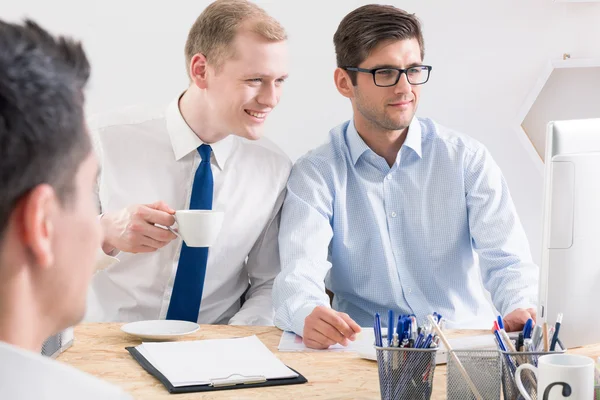 Business tastes better with coffee — Stock Photo, Image