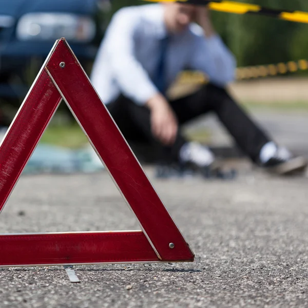 Conductor después de accidente de coche — Foto de Stock