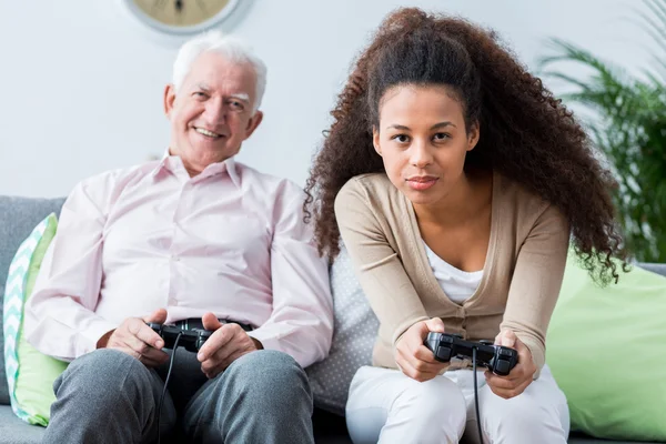 Senior with a young spirit — Stock Photo, Image