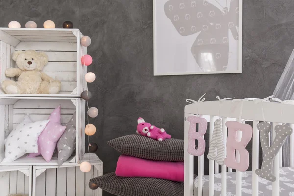 Unique room for a unique baby girl — Stock Photo, Image