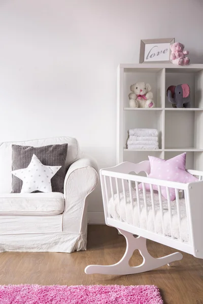 Bright white nursery room — Stock Photo, Image