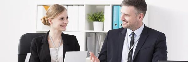 Wederzijdse tevredenheid over de samenwerking — Stockfoto