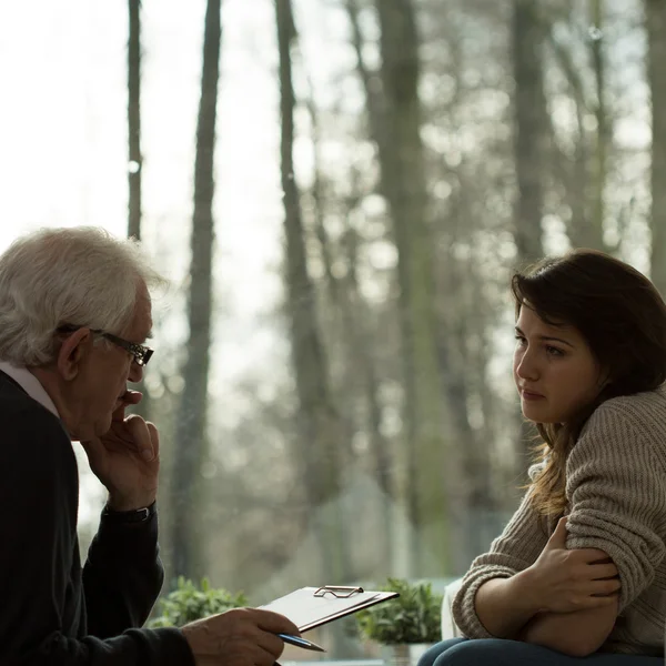 Séance psychanalytique avec le patient — Photo