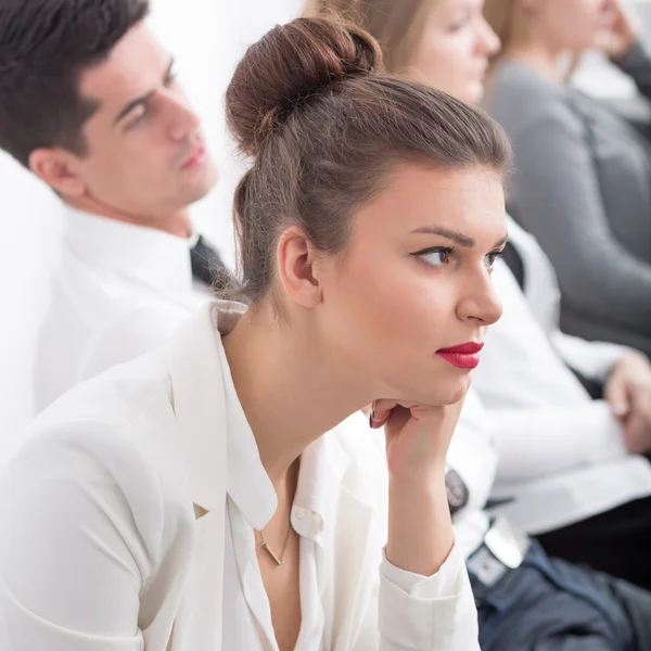 Bored people on business meeting — Stock Photo, Image