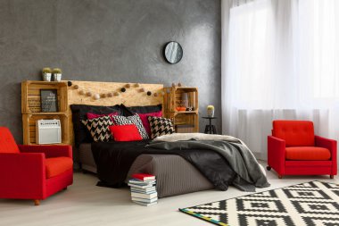 Fikir ve stil ile yatak odası