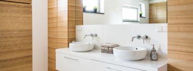 Tazelik ve ışıkla banyo çağdaş banyo tasarımı