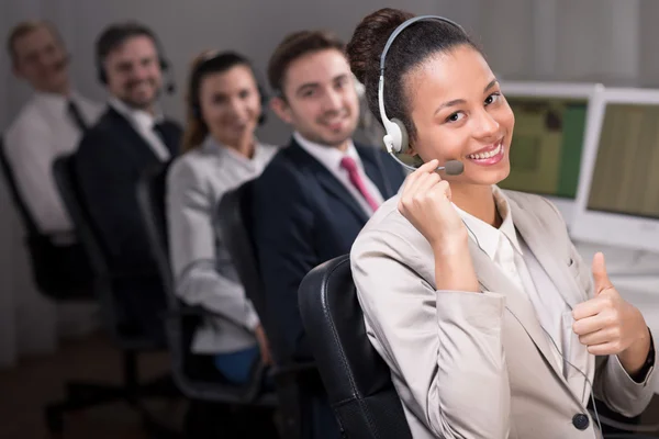 Perfecte service in callcenter — Stockfoto