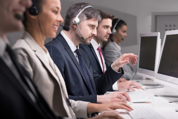 Succesvolle callcenter — Stockfoto