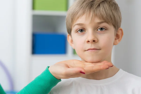 Gericht op in de juiste houding — Stockfoto