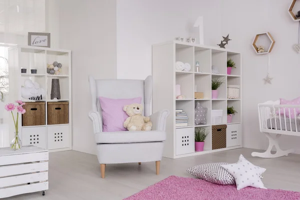 Comfortable decor of a contemporary baby room