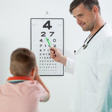 Child eye test clipart