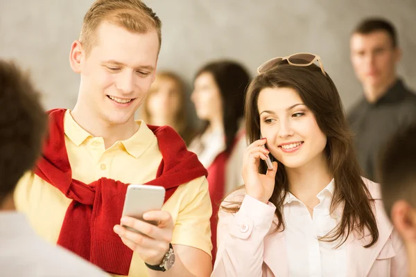 Calling their friends — Stock Photo, Image