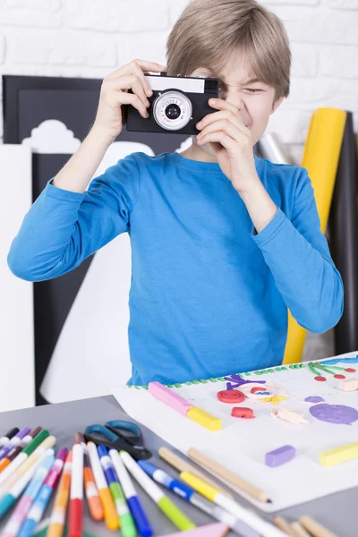 Sorridi alla telecamera — Foto Stock