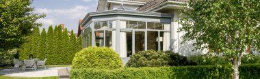 Romantik Bahçe ile çevrili orangery ile lüks malikane