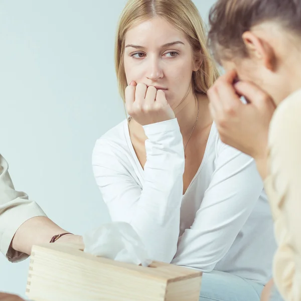 Therapie für Menschen mit Depressionen — Stockfoto