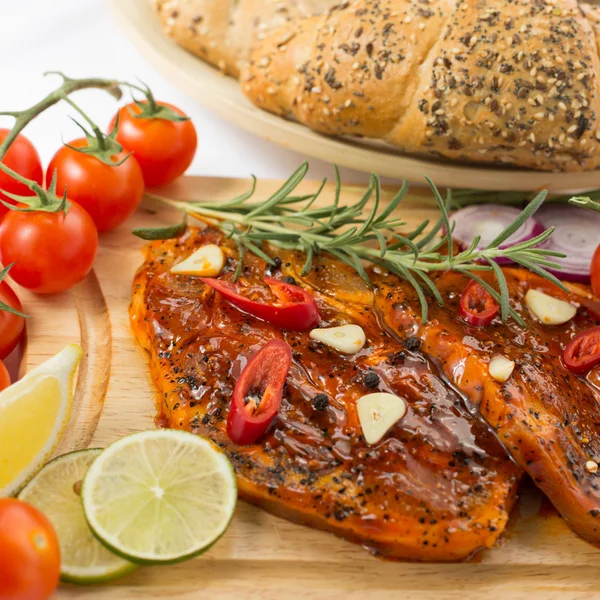 Big slices of pork — Stock Photo, Image