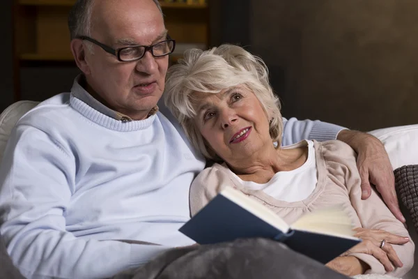 Peaceful old days of an affectionate marriage — Stock Photo, Image