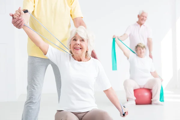 Couple workout for seniors — Stock Photo, Image