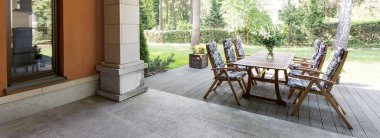 Güzel manzaralı Villa veranda