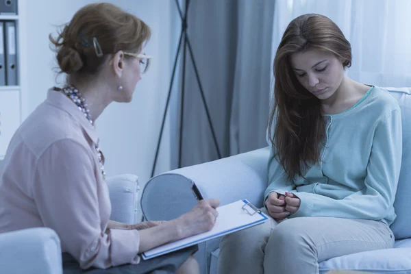 Depressief en overweldigd — Stockfoto