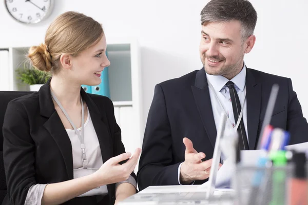 Smiling business colleagues — Stock Photo, Image