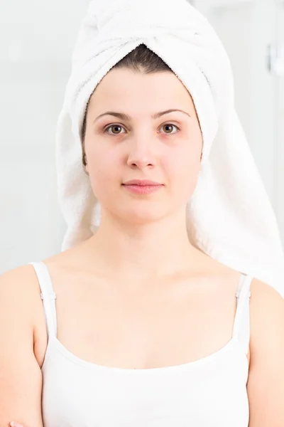 With completely clean complexion — Stock Photo, Image