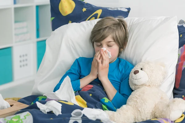 Resultados das epidemias de gripe na escola — Fotografia de Stock