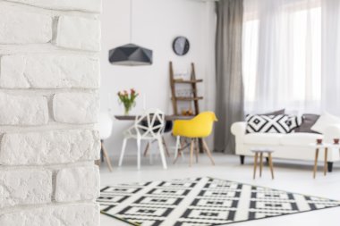 Post endüstriyel elemanları çağdaş iç dekor