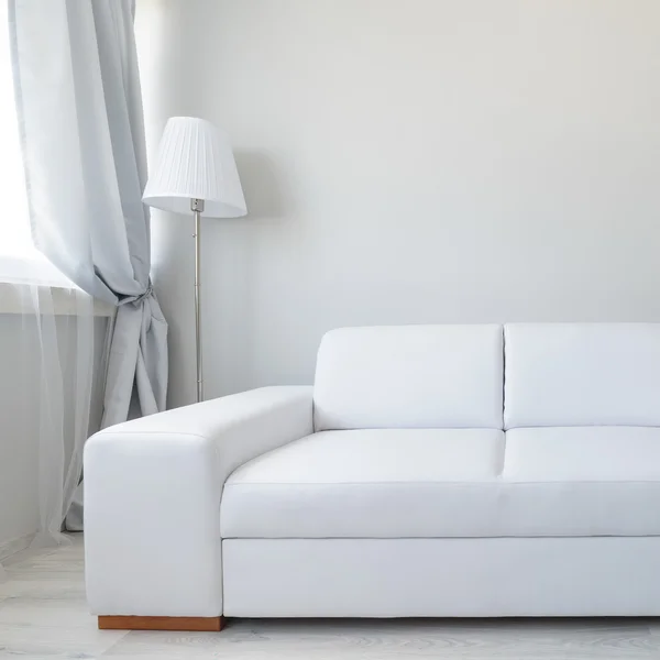 Comodo divano doppio in pelle — Foto Stock