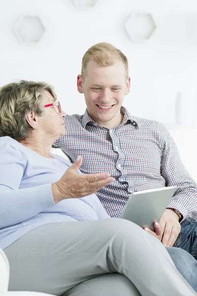 Sie liebt die Technik — Stockfoto