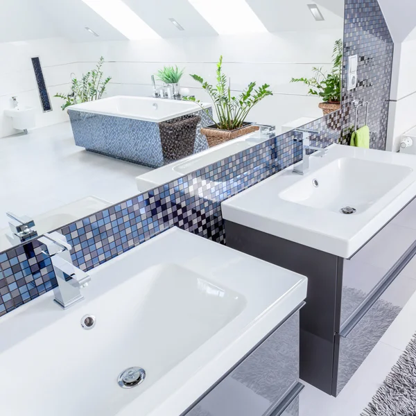 Two basins in bathroom — Stock Photo, Image